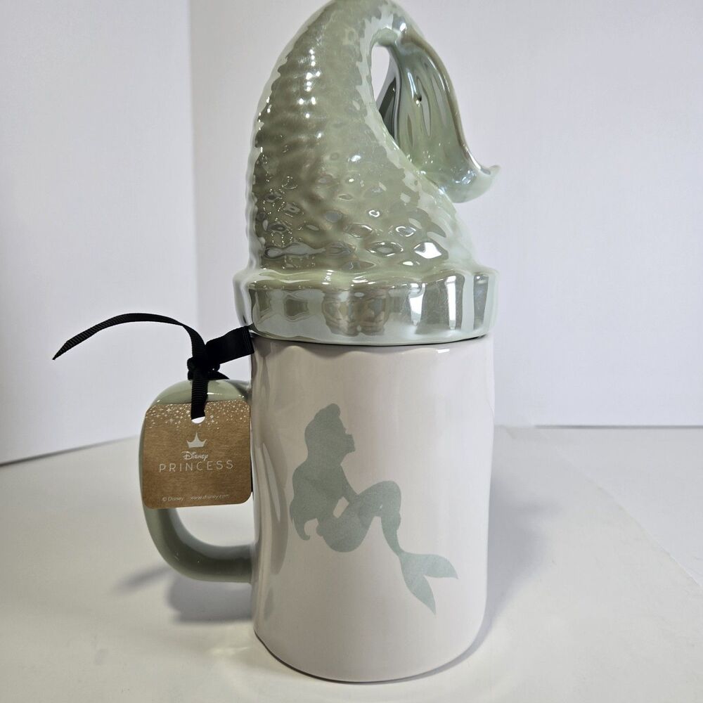 Rae Dunn Disney Little Mermaid Ariel Mug Iridescent Tail Topper NWT